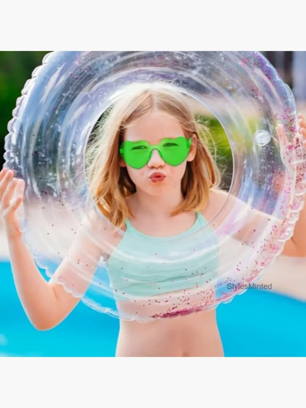 24-Pack Heart/Star Shaped Kids Rimless Party Sunglasses